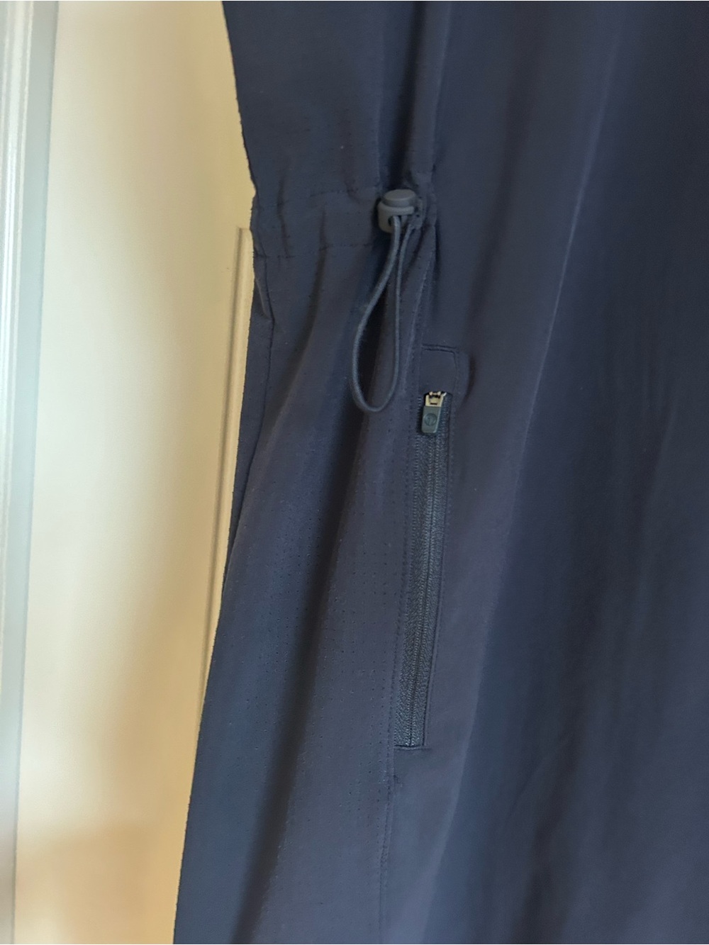 Talbots Navy Sleeveless Drawstring Shift Dress - Picture 2 of 5